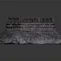 Ancient Circular Stone Architectural Structure with Multi Tiered Base and Arched Openings in Classical Design