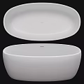 Modern Freestanding White Oval Bathtub with Sleek Design and Smooth Surface