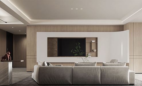 Modern Living Room & Dining Room 3d model