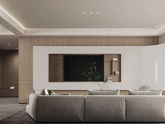 Modern Living Room & Dining Room 3d model