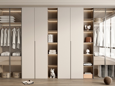 modern wardrobe cream wardrobe model