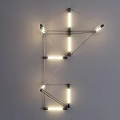 Modern Geometric Wall Light With LED Strip And Metal Frame For Contemporary Interior