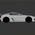 White Sports Car With Sleek Aerodynamic Design Black Roof And Rear Spoiler