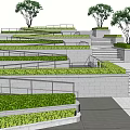 Modern Steps Step Landscape Accessible Access 3d model