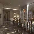 Elegant Modern Restaurant Interior With Dining Tables Chairs Ambient Lighting And Green Plants