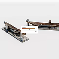 Vintage Wooden Boats On Stands Showcasing Traditional Craftsmanship And Design Details