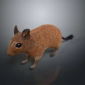 Small Brown Mouse Game Movie Character With Big Ears And Black Eyes