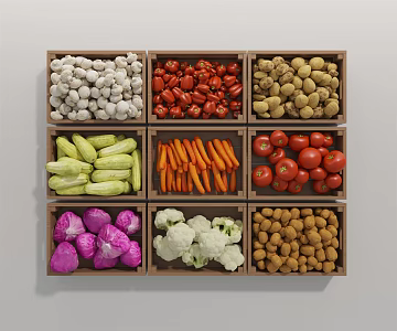 Modern Vegetables Fruit Vegetables 3d model
