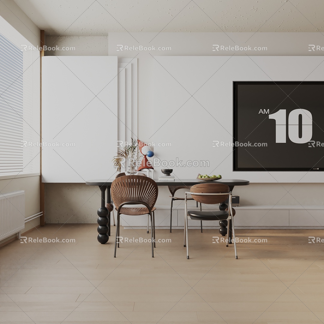 Modern table combination 3d model