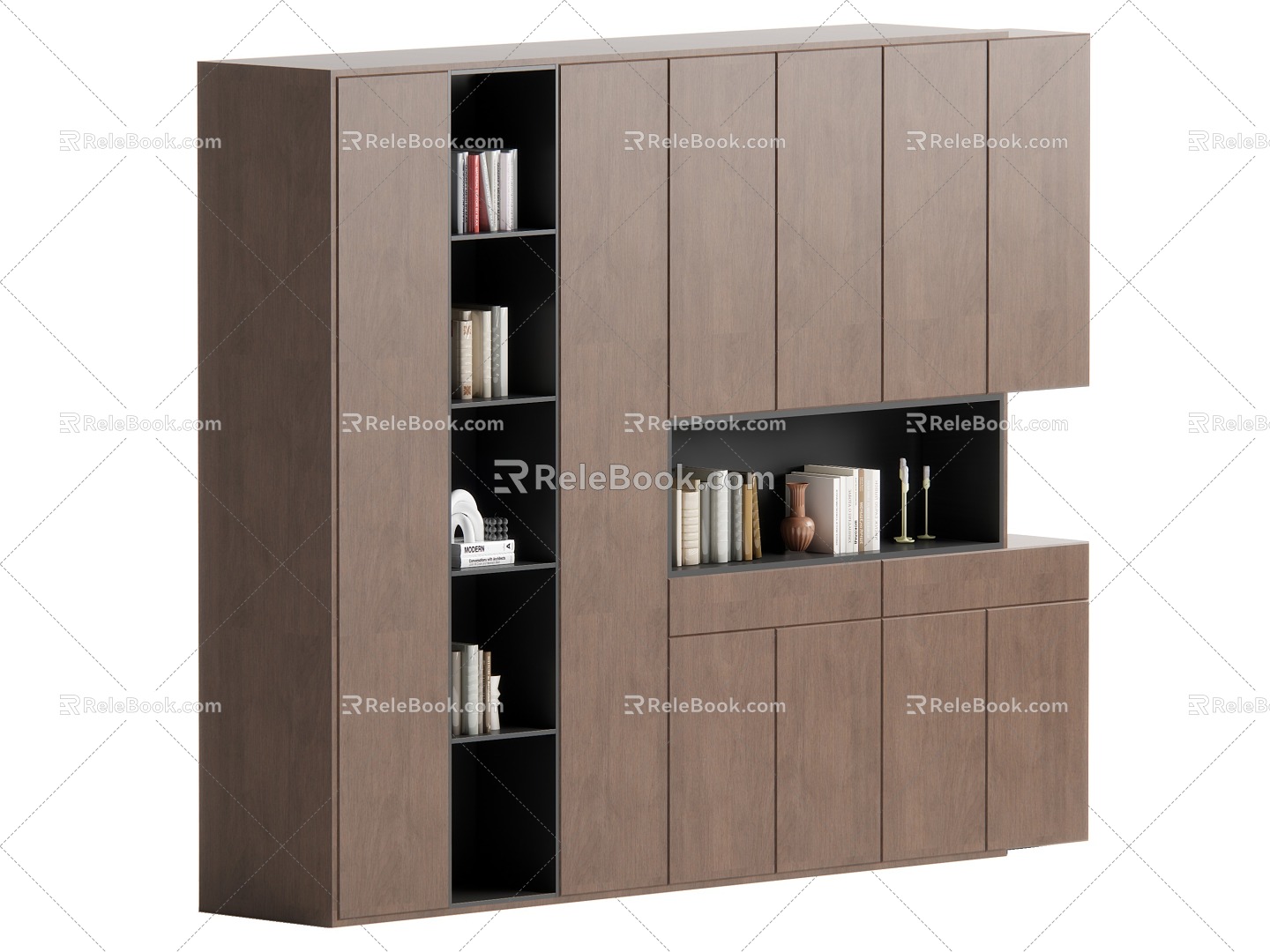 Middle Style Bookcase 3d model