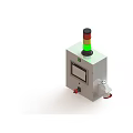 Modern Industrial Control Equipment With Control Panel Display Screen Tri Color Warning Light and Buttons