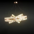 Modern Crystal Chandelier Designs With Layered Structure And Hanging Decor Elements 3d model