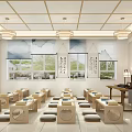 New Chinese-style Sinology Classroom 3d model