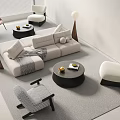 Sofa Coffee Table Combination Sofa 3d model