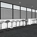 Modern Bar Chair Combination High Bar Table Bar Chair Acrylic Bar Table 3d model