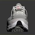 New Balance Gray And White Casual Sneakers With Blue N Logo And Comfortable Design