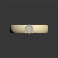 Elegant Gold Ring With White Gemstone And Engraved SOL Inside Minimalist Design 3d model