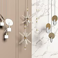 Modern chandelier luminaire combination 3d model