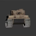 Historical Military Tank With Camouflage Paint Turret Cannon Tracks And Detailed Exterior Design