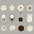 Unique Decorative Clocks With Various Shapes And Designs Hanging On Wall