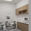 Modern Dental Clinic Interior Equipped With Medical Devices And Cabinets