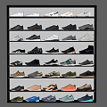 Modern sneaker Combination Shoe Rack Commodity Shelf Shoe Display Rack Commodity Display Cabinet 3d model