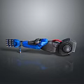 Futuristic Game Movie Character Mechanical Arm Design With Blue Gray Details And Joint Structure