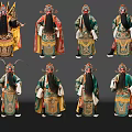 2D Peking Opera Characters Sheng Dan Jing Mo Chou Jing Jiao Guan Gong Drama Characters Local Drama 3d model