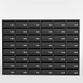 Public Mailboxes In Community With Numbered Compartments For Mail Delivery 3d model