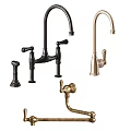 Elegant Brass Kitchen Faucets With Various Designs Handles And Finish Options