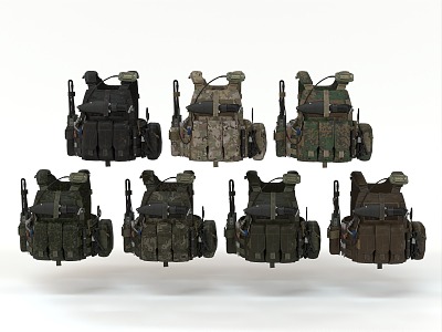 Bulletproof Vest Bulletproof Vest Class III Armor Camouflage Uniform Military Uniform Military Equipment Military Equipment Military Equipment 3d model