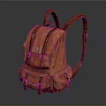 Brown Leather Backpack With Vintage Straps And Classic Metal Buckle Design