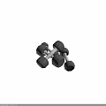Black Dumbbells Workout Equipment Set for Home Gym Training