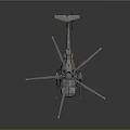 3D Model of Aerospace Helicopter With Rotors and Fuselage Design