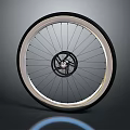 Modern Bicycle Wheel Design With Spokes And Hub On Dark Background 3d model