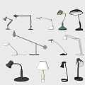 Various Modern Table Lamps With Different Designs And Styles For Home Decor 3d model