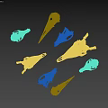 Various Animal Skulls Collection With Different Species Skeletal Remains On Gray Background