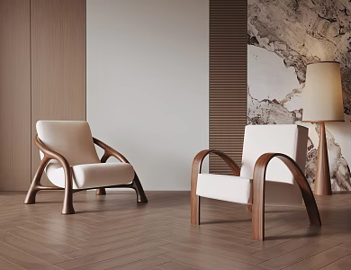 Middle Ancient Style Leisure Chair Solid Wood Leisure Chair 3d model