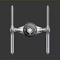 Detailed Scale Starfighter Spacecraft Model With Twin Wings And Central Body