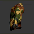 Colorful Camouflage Pattern Hoodie With Red Yellow Green Tones For Casual Daily Wear