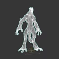 Game Movie Character With Muscular Body Multiple Limbs And Unique Skin Texture