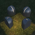 Modern Outdoor Garden Lights Illuminating Grass With Stylish Design