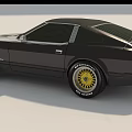 Vintage Two Tone Sports Car With Yellow Rims