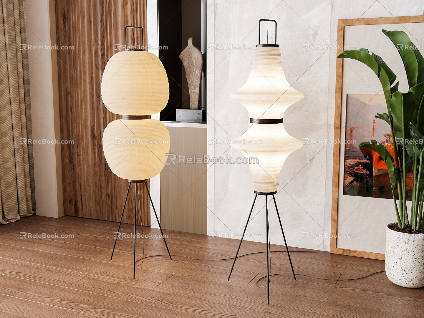 Silent Floor Lamp Combination 3d model