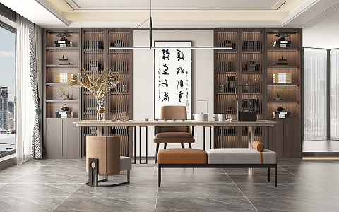 New Chinese Tea Room 3d model