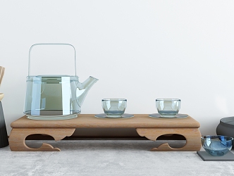 New Chinese Tea Set Tea Set 3d model