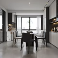 Modern Living Dining Room Interior With Light Gray Sofa Coffee Table And Decorative Painting