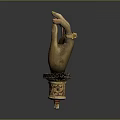 Masterful Hand Sculpture Carving With Intricate Artistic Details And Ornate Decorative Base