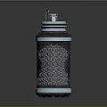 Metal Hand Grenade Weapon With Safety Pin And Textured Metal Casing