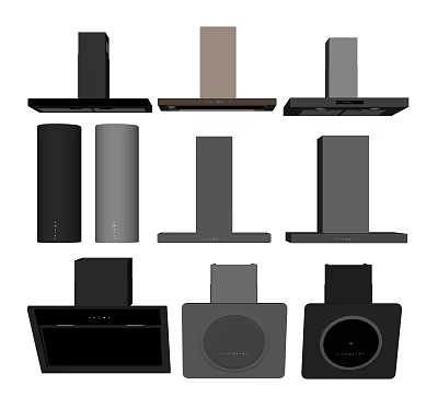 Kitchen Appliances With Modern Range Hoods In Multiple Sleek Designs And Styles 3d model